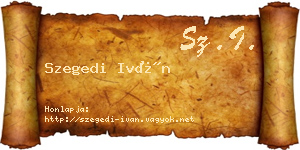 Szegedi Iván névjegykártya